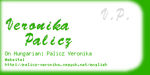 veronika palicz business card